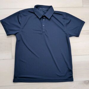 Ministry of Supply Apollo Performance Polo Shirt Mens Large Navy Blue Pique